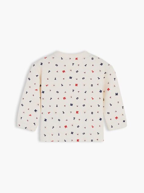 Multi Flag Embroidery Crew Neck Sweatshirt  Newborn