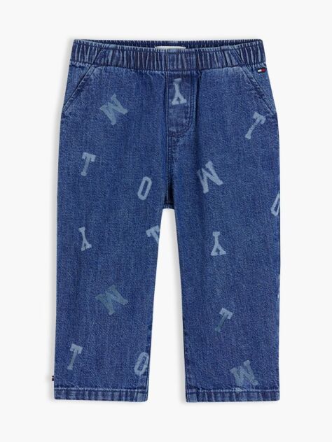 Denim Logo Elasticated Waist Jeans  Newborn