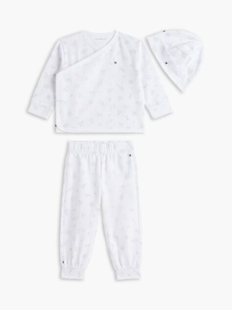 White Print Wrap Long Sleeve T-Shirt Gift Box  Newborn