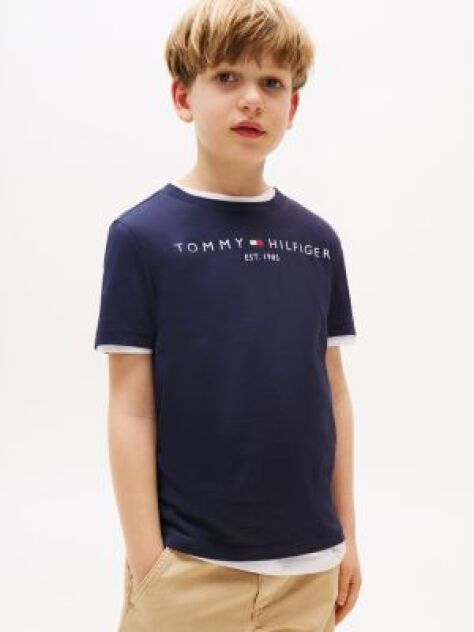 Μπλε T-Shirt Από Οργανικό Βαμβάκι  Παιδί Unisex