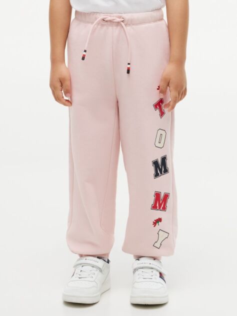 Pink Logo Cuffed Joggers  Kids Unisex