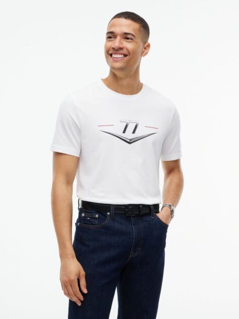 Άσπρο TH x Cadillac Formula 1® Team Bottas 77 T-Shirt  Unisex