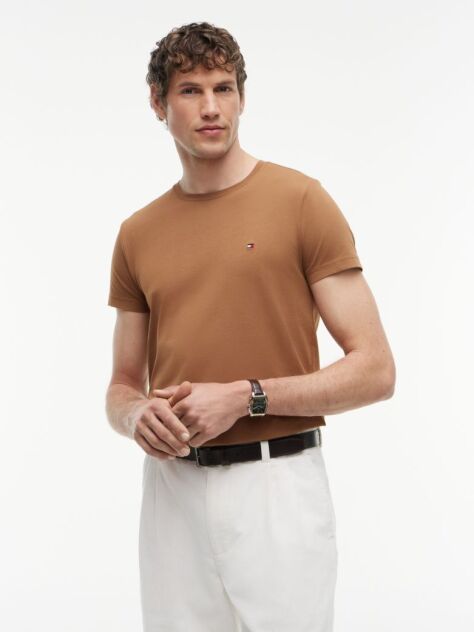 Καφέ T-Shirt Με Extra Slim Γραμμή  Άνδρες