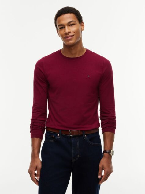 Red Extra Slim Fit Long Sleeve T-Shirt  Men