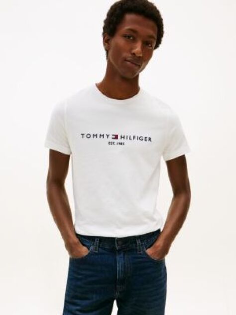 White Core Tommy Logo Tee  Men