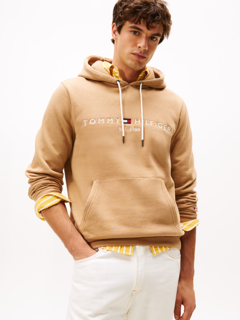 Brown Flex Logo Hoody  Men