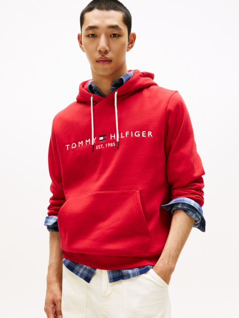 Κόκκινο Flex Hoody Με Λογότυπο  Άνδρες