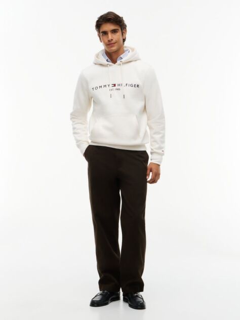 Μπεζ Flex Hoody Με Λογότυπο  Άνδρες
