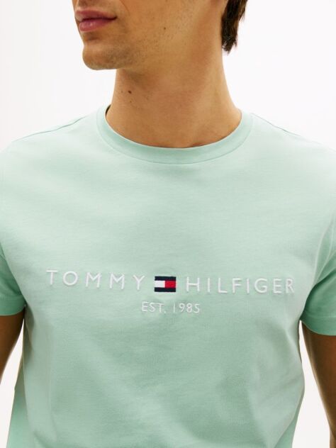 Green Organic Cotton Chest Logo T-Shirt  Men