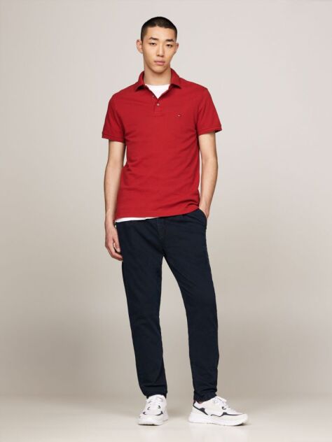Red 1985 Organic Cotton Slim Fit Polo  Men