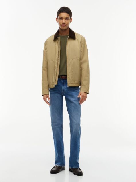 Green Cotton Cashmere Crew Neck Jumper.  Men