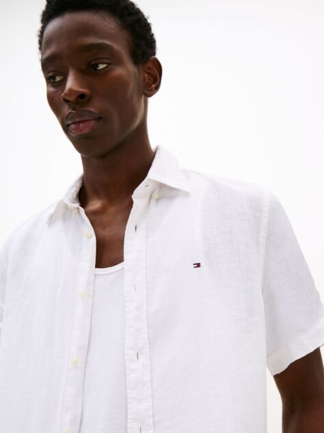 White Washed Pure Linen Shirt  Men