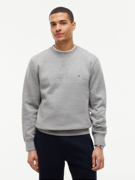 Grey Fleece Crew Neck Sweatshirt  Men