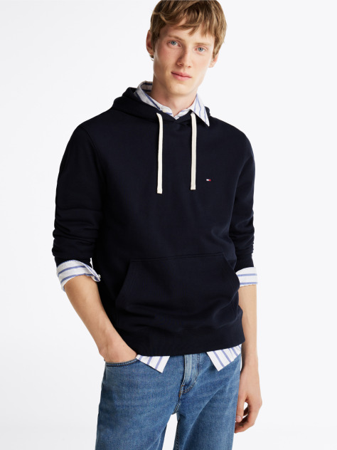 Μπλε Hoody Από Βαμβακερό Terry Με Κεντητό Σημαιάκι  Άνδρες