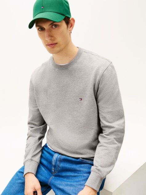 Grey Terry Crew Neck Sweatshirt  Men