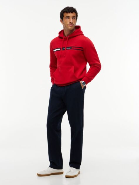 Κόκκινο Hoody Με Λογότυπο  Άνδρες