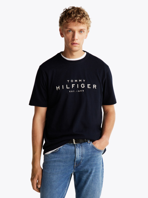 Blue Logo Crew Neck T-Shirt  Men