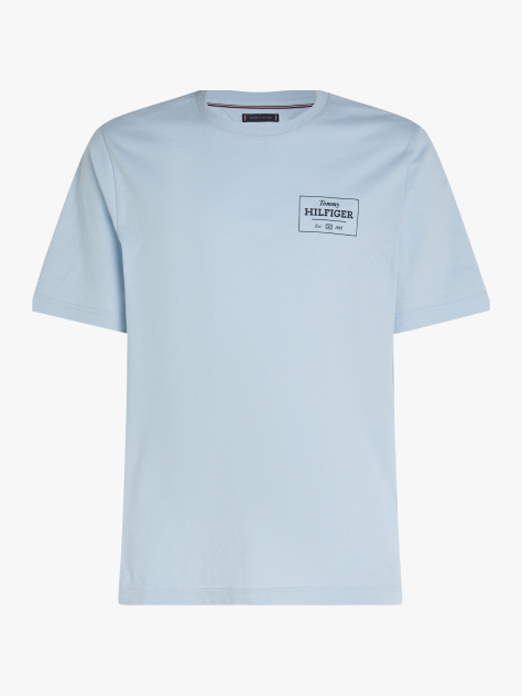 Μπλε T-Shirt Με Ετικέτα Monotype  Άνδρες