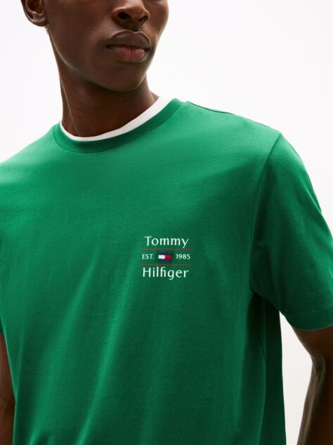 Green Logo Crew Neck T-Shirt  Men