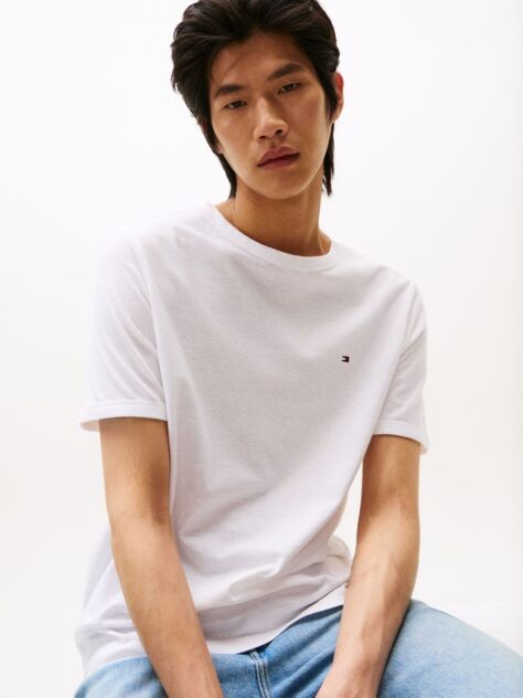 White Flag Embroidery T-Shirt  Men