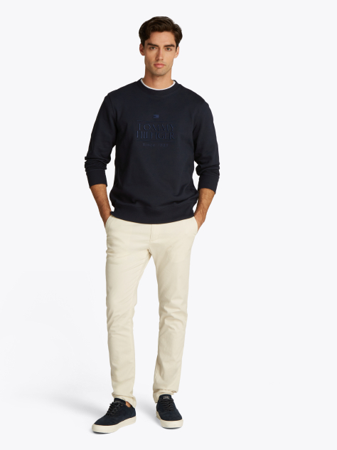 Blue Logo Embroidery Sweatshirt  Men