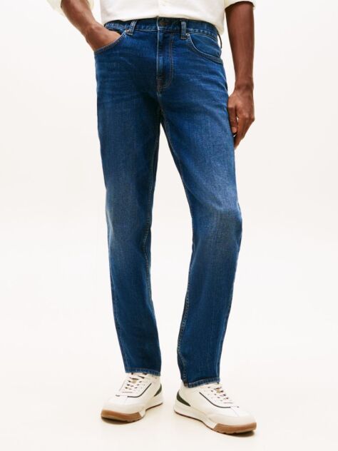 Blue Harlem Relaxed Tapered Leg Jeans  Men