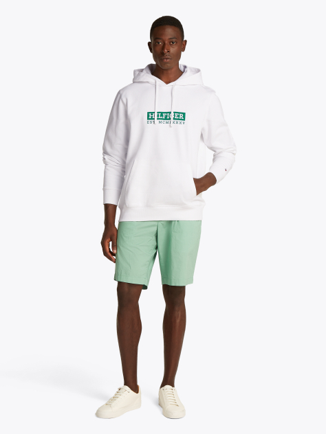 Άσπρο Hoodie Με Λογότυπο  Άνδρες