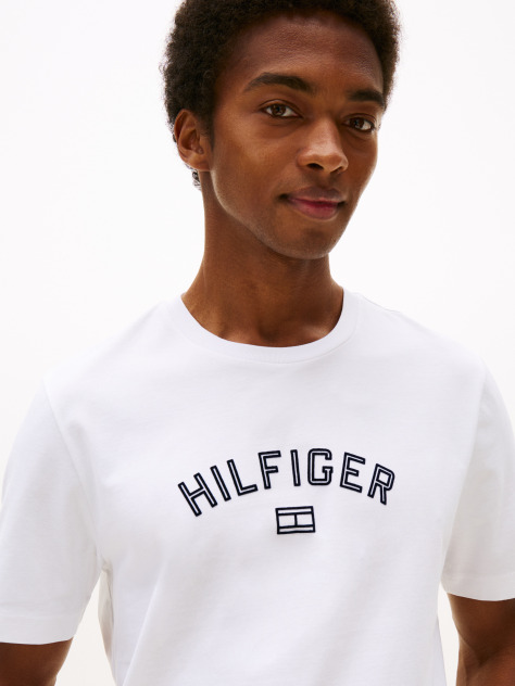 White Hilfiger Flock Tee  Men