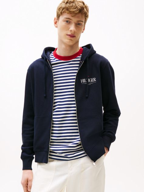 Blue Hilfiger Stacked Hooded Zip Thru  Men