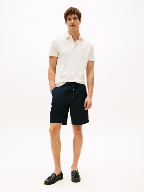 Beige Open Knit Regular Polo Shirt  Men