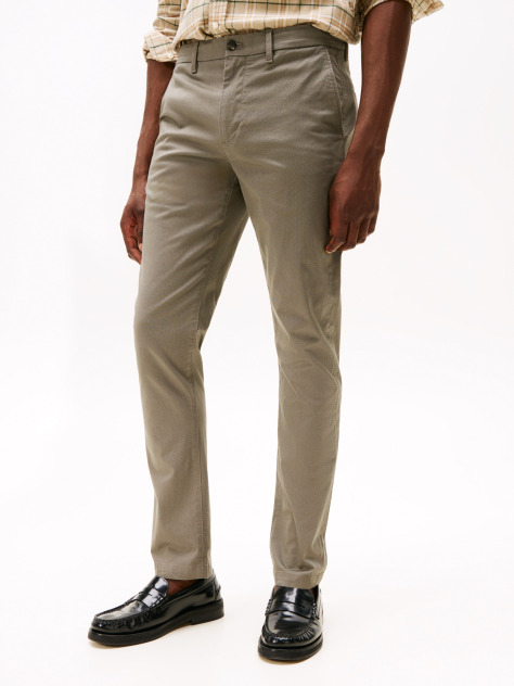 Γκρι Bleecker Chino Παντελόνι Με Micro Λογότυπο Σε Slim Γραμμή  Άνδρες