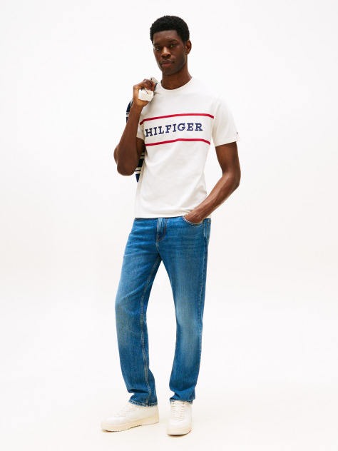 Beige Americana Colourblock Tee  Men