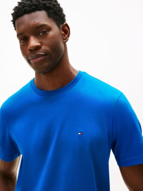 Blue Flag Embroidery T-Shirt  Men