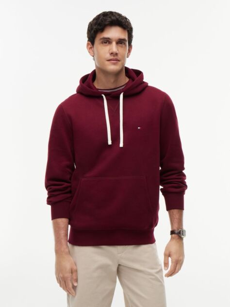 Red Flag Embroidery Fleece Hoody  Men