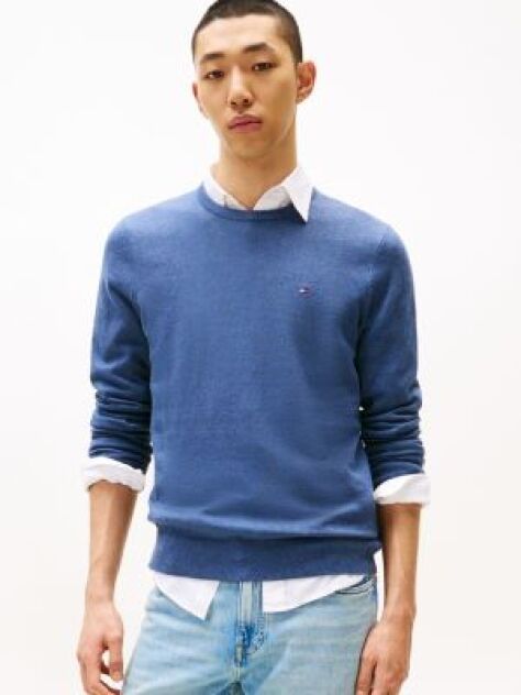 Blue Flag Embroidery Jumper  Men