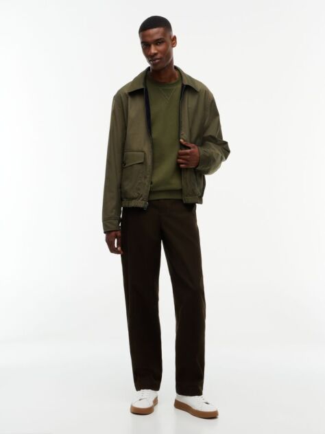 Green Essential Fleece Sweatshirt  Men