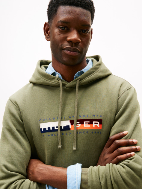 Πράσινο TH Hoodie Με Colour Block Σχέδιο  Άνδρες