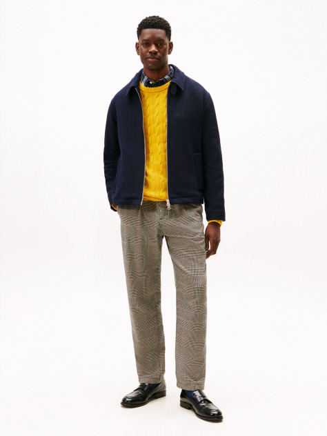 Multi Greenwich Straight Check Pleated Trousers  Men