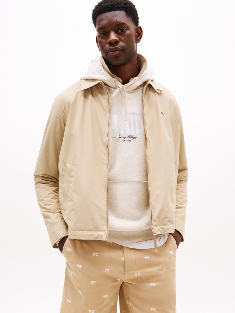 Khaki Packable Water Repellent Zip-Thru Ivy Jacket  Men