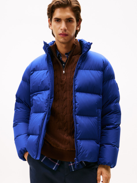 Blue Water Repellent Down Puffer Jacket  Men