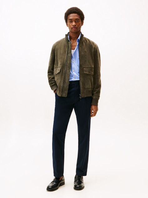 Blue Smart Casual Denton Straight Chinos  Men