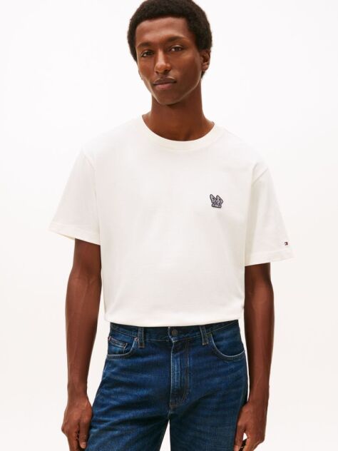 Beige Tonal Logo Relaxed Fit T-Shirt  Men