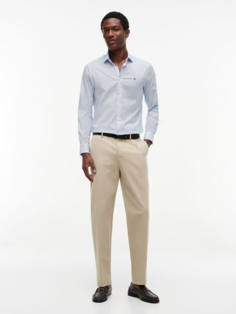 Blue Slim Fit Stripe Shirt  Men