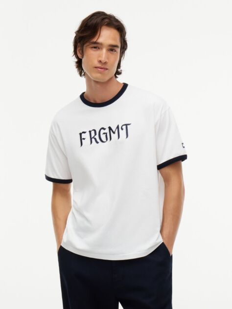 Μπεζ Άνετο Βαμβακερό T-Shirt  Άνδρες
