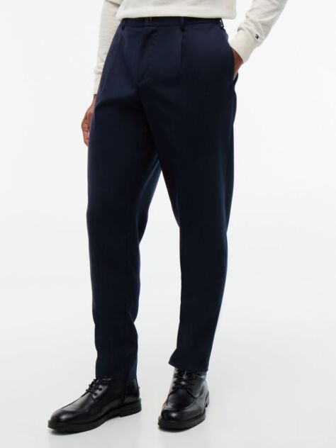 Blue New York Label Tech Wool Blend Trousers  Men