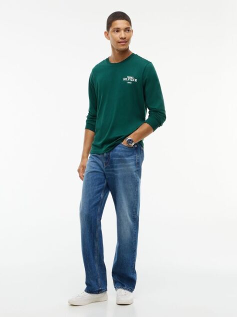 Green 1985 Graphic Long Sleeve T-Shirt  Men