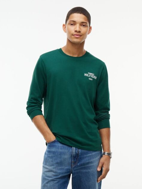 Green 1985 Graphic Long Sleeve T-Shirt  Men