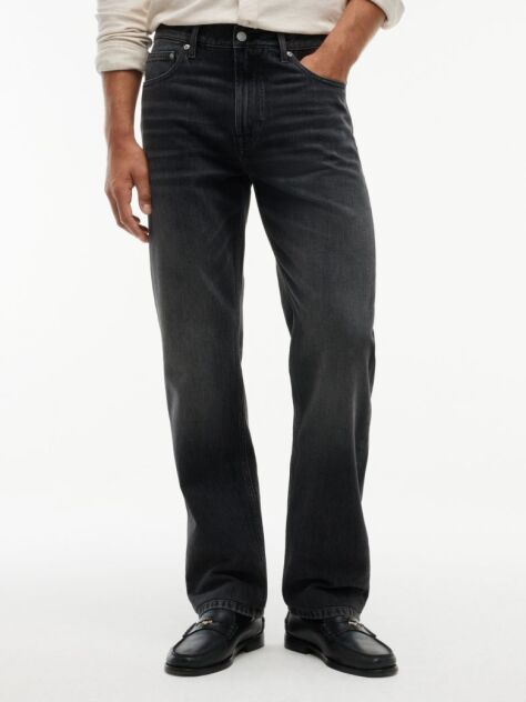 Grey Dover Regular Straight Whiskered Jeans  Men