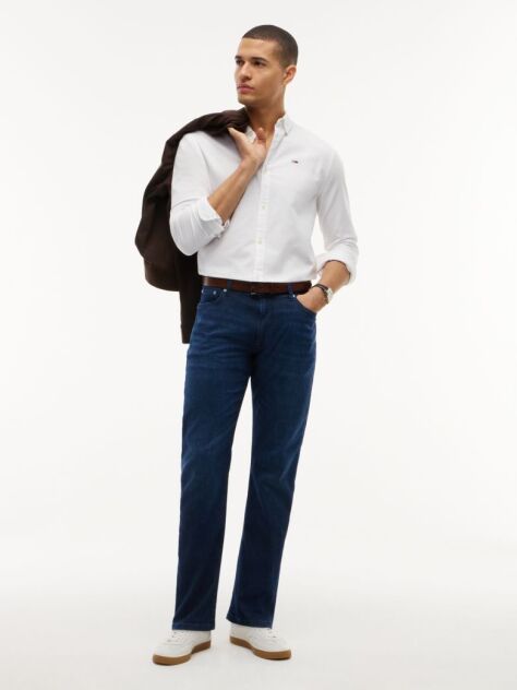 Blue Denton Slim Straight Faded Jeans  Men