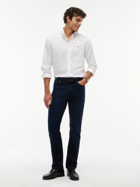 Blue Denton Slim Straight Jeans  Men